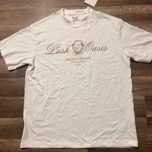 Lush Oasis White Short Sleeve Tee for Men